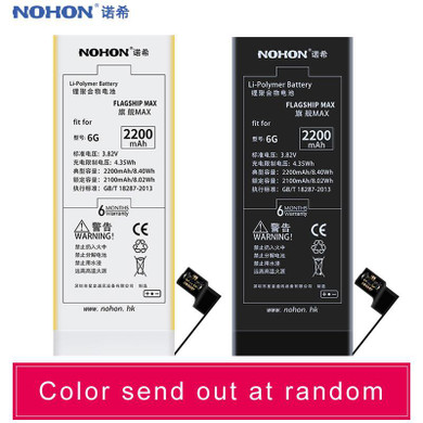 2017 Original NOHON Phone Battery For Apple iPhone 6 6G Replacement Lithium Polymer Batteries 2200mAh MAX Capacity Free Tools