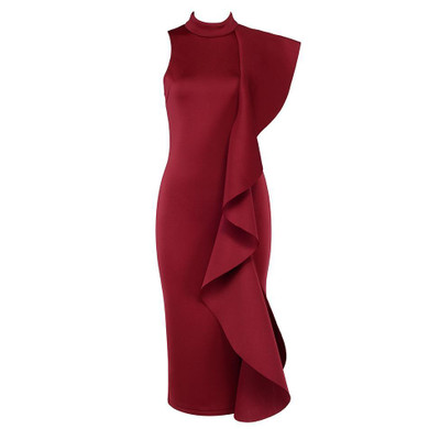 2017 Newest Winter Dress Women Celebrity Party Sleeveless One-Shoulder Sexy Night Out Dress Women Wholesale Bodycon Vestidos