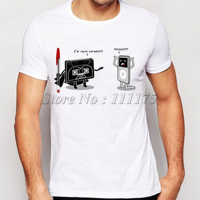 2017 Newest Men's Funny Music Player Printed T-Shirt Summer Cool Tops Fashion Tees