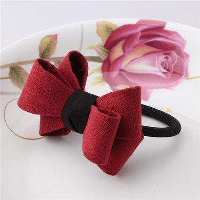 2017 New Europe Korean Style Girls Elastics Hair Tie Big Bow Dot Flora Rubber Ponytail scrunchy Hair Rope Elastic Hair Band