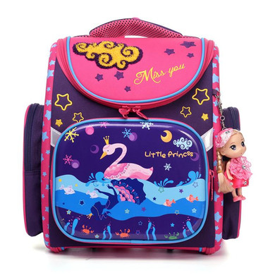 2017 New Delune Foldable Girls Cartoon School Bags For Boys Orthopedic Children Backpack Waterproof Randoseru School Backpack