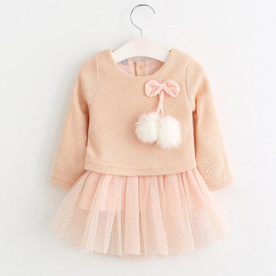Melario Baby Girls Dress 2018 New Baby 0-2Y Newborn Summer Princess Girls Dress Ball of Yarn Cotton Dress Infant Baby Dress
