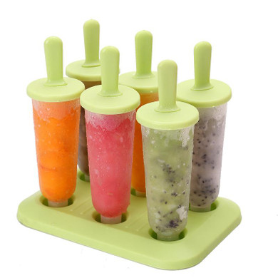 Cooking Tools 6 Cell DIY Creative Ice Popcorn Mold / Ice Box / Ice Cream Mold / Popsicle Mold Summer DIY Stick ice cream tool