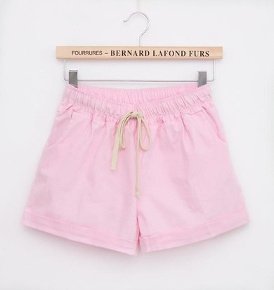 2015 Summer Style Shorts Candy Color Elastic With Belt  Short Women  SH222