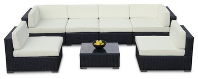 2015 Outdoor Sofa All Weather Wicker Sectional 7 Piece Resin Couch Sofa Set