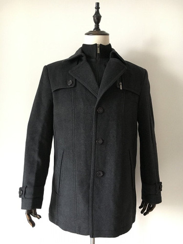 2015 new winter men's wool coat fashion casual style single breasted mens woolen blended coat mens long coats for winter