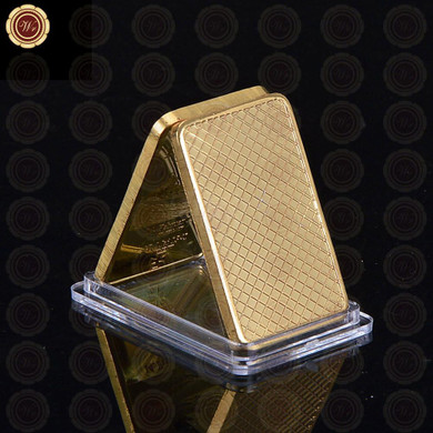 2015 New Products 1 OZ 999.9 Fine Gold Plated Bullion Bars/Coins Challenge Pure Gold Bars With Acrylic Box For Promotion