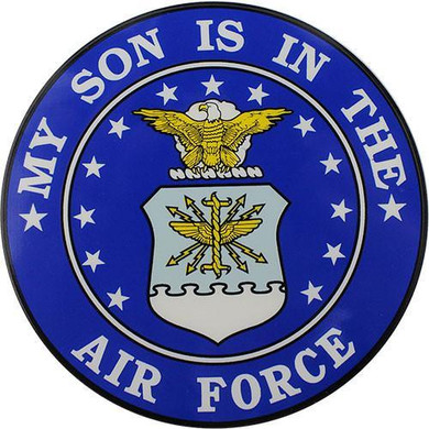 My Son Is In The Air Force With Crest Clear Decal