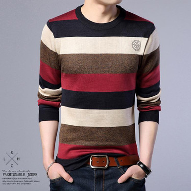 Mwxsd brand Men's casual striped pullover sweater mens winter jumpers with diamonds male cotton Christmas sweater Mwxsd brand Men's casual striped pullover sweater mens winter jumpers with diamonds male cotton Christmas sweater