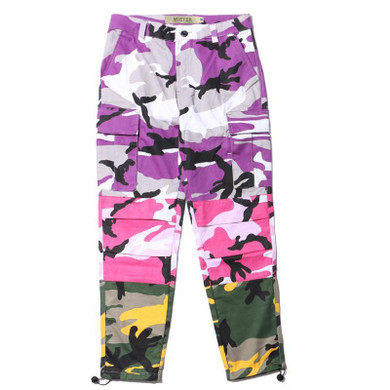 MUSVER 2017 Tri Color Camo Patchwork Cargo Pants Mens Hip Hop Casual Camouflage Trousers Fashion Streetwear Joggers Sweatpants