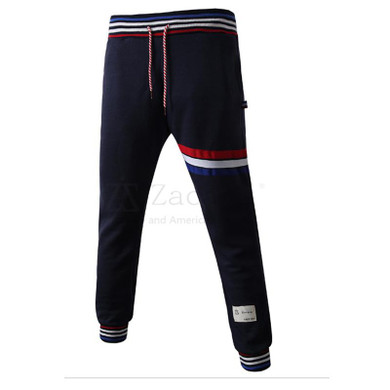 New 2017 Indoor Elastic Waist Stripe Karen Stripe Baggy Traning foot beam Track Harem Pants Men Fitness Men's SweatPants