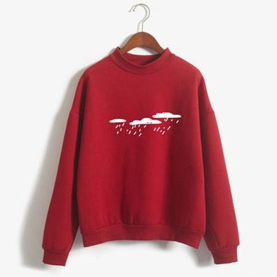 New 2017 Hoody Spring Autumn Long Sleeve Casual Harajuku Pink Sweatshirt Women Cute Printed Hoodies Moletom Feminino Oversize