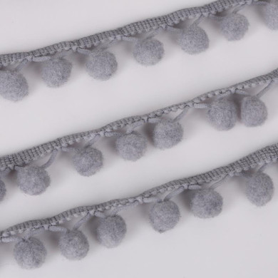 20MM 5 yards/lot Satin Lace Ribon Pom Pom Decoration Pompom Trim Ball Fringe Lace Ribbon DIY Apparel Cloth Sewing Accessories