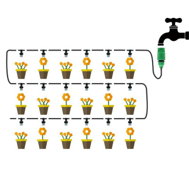 20M Misting Cooling System For Outdoor Patio Garden Greenhouse Irrigation Set 47FT With 20 Pack Of Plastic Mist Nozzles