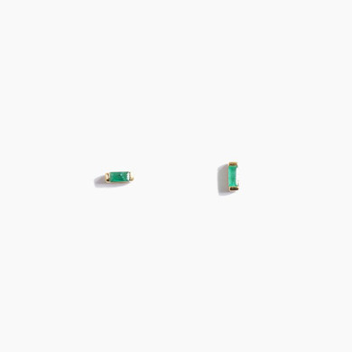Emerald Baguette Earrings