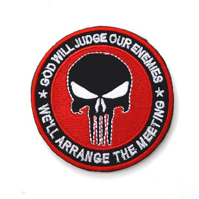 Embroidery Patch Tactical The Punisher Morale Patch Badge Appliques Emblem Military Biker Embroidered Patches for Clothing
