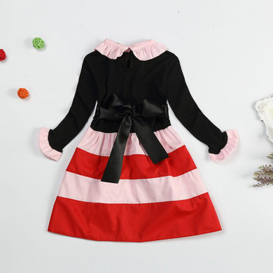 Autumn Baby Girl Dress Long Sleeve Baby Kids Clothes Girls Tutu Dress Stripe Dresses For Girl School Wear Toddler Infant Costume