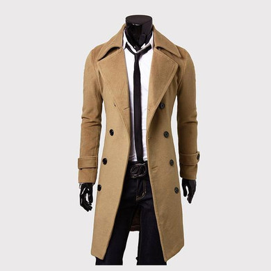 Autumn And Winter Overcoat Men Long Section Men's Casual cotton lapel Men's Woolen Coat Wool &amp; Blends Warm Snow Coats