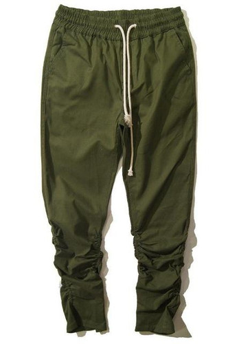 Hip Hop Fashion Men"s ankle zipper Pants Justin Bieber Harem Kanye West Drop Crotch Pants Fear of God Mens Joggers M14
