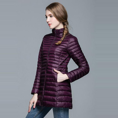 HIJKLNL Plus Size 4xl camperas mujer abrigo Women Winter Long Ultra Light Down Jacket Coat Female Duck Down Jacket Parka NA221