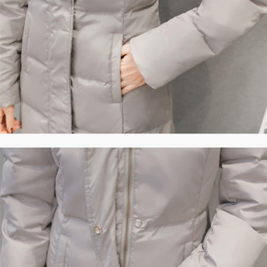 HIJKLNL 2017 New Long Down Jacket Women Winter Overcoat Warm Fur Collar Hooded Down Coats Woman Parkas Thick Winter Jacket HB200