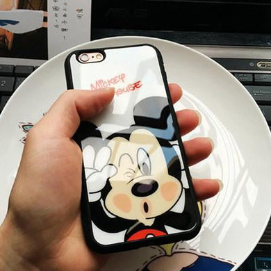 Cartoon Mickey Minnie Mouse Sweetheart Silicone Mirror Cases For iphone 7 6 6s Plus 5 5s SE Back Cover Case For iphone 7 Plus