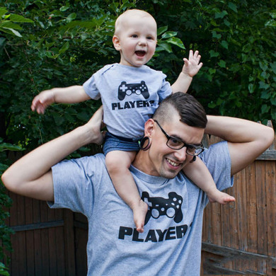 Cartoon Game Handle Pattern Family T-Shirt