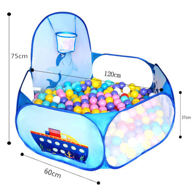 Cartoon Dolphin Pattern Baby Ball Pit Foldable Washable Toy Pool Children Hexagon Ocean Game Play Tent House baby playing pool