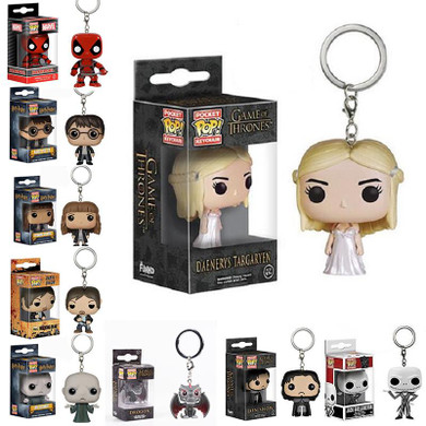Marvel The Avengers Captain America Green Arrow FUNKO POP Pocket Keychain Deadpool Thor PVC Action Toy Figure Collection KeyRing