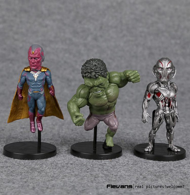 Marvel Avengers 2 Age of Ultron Hulk Black Widow Vision Ultron Iron Man Captain America Action Figures Model Toys 6pieces/set