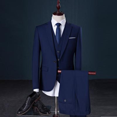 MarKyi 2017 Famous Brand Mens Suits Wedding Groom Plus Size 5XL 3 Pieces(Jacket+Vest+Pant) Slim Fit Casual Tuxedo Suit Male