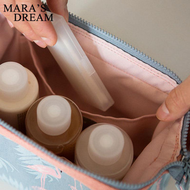 Mara's Dream Cosmetic Bag Travel Floral Printed Women Makeup Bags Female Zipper Cosmetics Bag Portable Travel Make Up Case Pouch