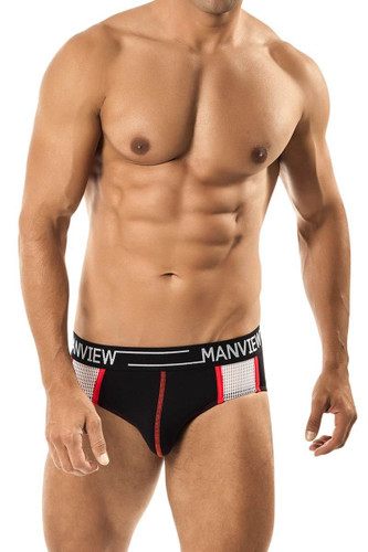 Manview Black Craven Microfiber Brief