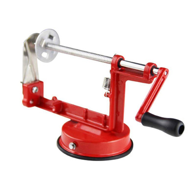 Manual Red Stainless Steel Twisted Potato Apple Slicer Spiral French Fry Cutter (00202)