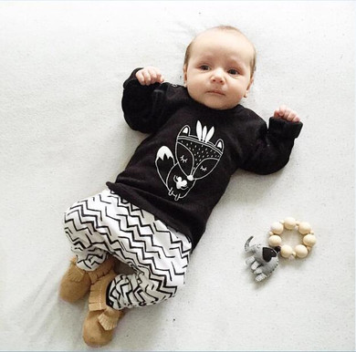2017 new baby clothing baby boy clothes Cotton Long sleeves+Trousers 2pcs baby boy clothes set infant clothes