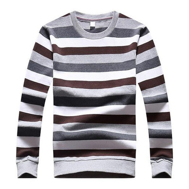 2017 New Autumn Winter Men Christmas Sweater Men's Round Neck Striped Casual Sweater Men's Slim Fit Brand Knitted Pullover