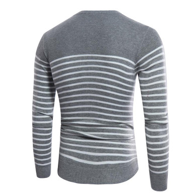 2017 New Autumn Winter Fashion Brand Clothing Men Knitted Sweater O-Neck Slim Fit Pullover Men Striped Sweaters For Men M-3XL