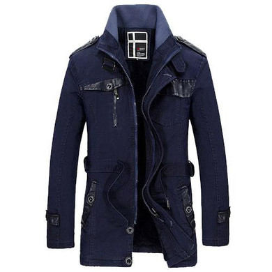 LKBEST New Arrival Long Trench Coat Men Thick Warm Winter Trench Coat Cashmere Autumn Winter Jacket Men's Casual Overcoat (FY01)