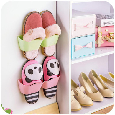 Living Room Separated By Vertical Wavy Wall Shoe Rack Storage Shelf Bathroom Wall-mounted Storage Shelf