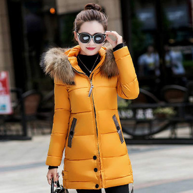Liva Girl Large Fur Collar Women Coat 2017 Winter Jacket Women Hooded Long Down Jacket For Women Winter Coat Female Parka