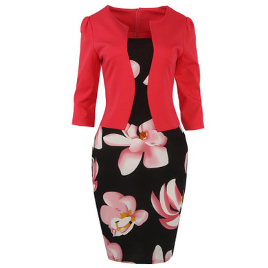 Fantaist Women One Piece Patchwork Floral Print Elegant Business Party Formal Office Plus Size Bodycon Pencil Casual Work Dress Fantaist Women One Piece Patchwork Floral Print Elegant Business Party Formal Office Plus Size Bodycon Pencil Casual Work Dress