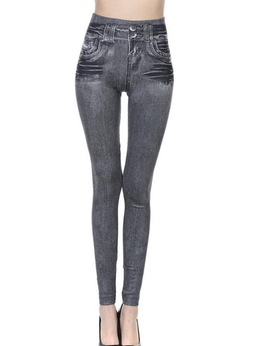 2017 Fashion Women Pants,Plus Size Stretch Skinny Real Pocket High Waist Jeans Pants Women Blue Pencil Casual Slim denim Pants