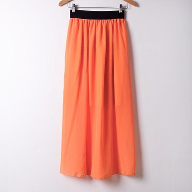 2017 Fashion Women Long Skirt High Waist Pleated Maxi Skirts Womens Slim Vintage Chiffon Maxi Skirt Autumn Fall