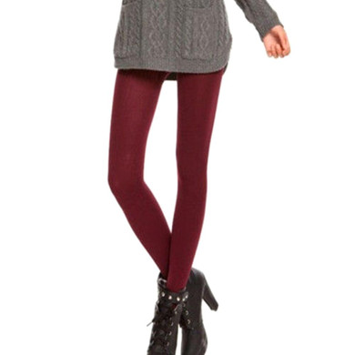 2017 Fashion Women Fleece Velvet Winter Warm Knitted Thick Slim Fitness Elastic Tight Pants -MX8