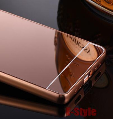 Metal Aluminum Frame + Mirror Acrylic Back Cover Cases For Huawei Honor 7 7i Honor 6 6X Honor 5X 4X 4C Pro 3C 5C Case Enjoy 5S