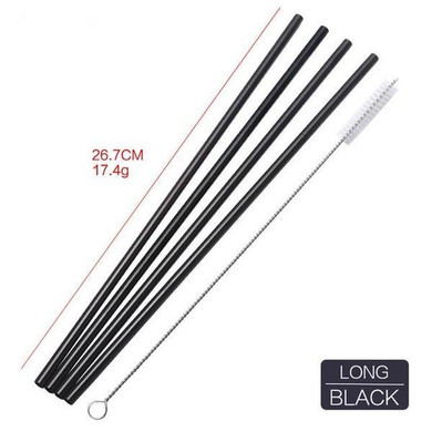 4PC REUSABLE DRINKING STRAWS