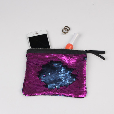 Mermaid Sequin Clutch Bag 19*15cm Women Reversible Sequins Glitter Handbag Evening Clutch Bag Purse Cosmetic bag