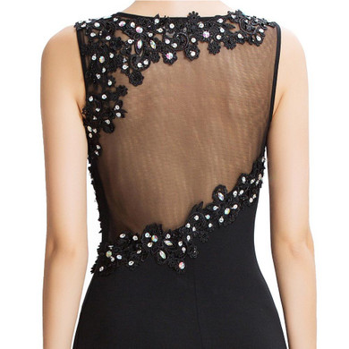 Mermaid Evening Dresses Grace Karin Black See Through Sheer 2017 New Arrival Sexy Slit Formal Evening Gowns Long Party Dresses Mermaid Evening Dresses Grace Karin Black See Through Sheer 2017 New Arrival Sexy Slit Formal Evening Gowns Long Party Dresses