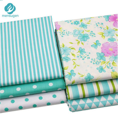 Mensugen Mint Printed 100% Cotton Fabric for Patchwork Sewing Needlework Scrapbook DIY Material 6pcs/lot 40cm*50cm