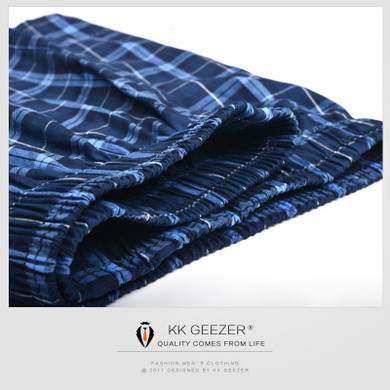 Mens Underwear Boxers Shorts Casual Cotton Sleep Underpants High Quality Brands Plaid Loose Comfortable Homewear Striped Panties
